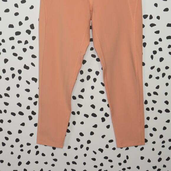 Girlfriend Collective Peach Orange High Waist Activewear Leggings - Picture 4 of 8